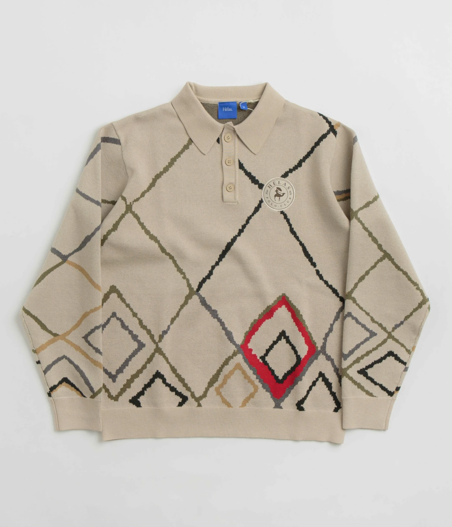 Helas Polo Club Knit Sweatshirt - Off White 3 Helas Polo Club Knit Sweatshirt - Off White