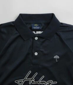 Helas Skateboarding Jersey Polo Shirt - Navy -FLATSPOT Sales helas skateboarding jersey polo shirt navy 5