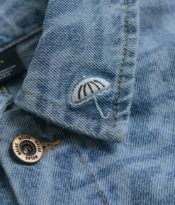 Helas Wave Denim Jacket - Light Blue -FLATSPOT Sales helas wave denim jacket light blue 4