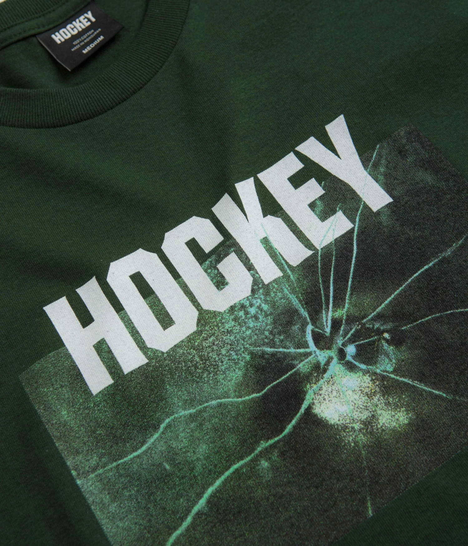 Hockey Thin Ice T-Shirt - Dark Green 4 Hockey Thin Ice T-Shirt - Dark Green - Image 2