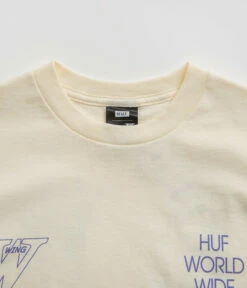 HUF Gundam Wing Heads T-Shirt - Bone -FLATSPOT Sales huf gundam wing heads t shirt bone 5