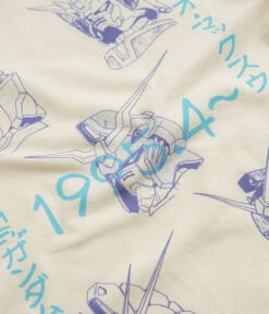 HUF Gundam Wing Heads T-Shirt - Bone -FLATSPOT Sales huf gundam wing heads t shirt bone 6