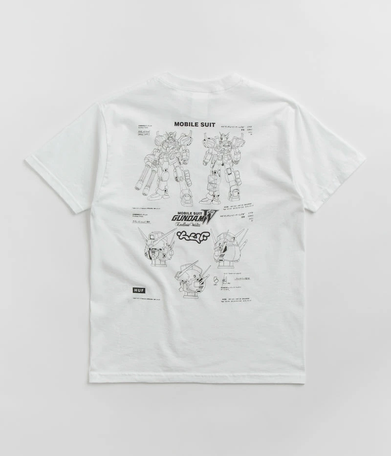 HUF Heavy Arms Schematics T-Shirt - White 2 HUF Heavy Arms Schematics T-Shirt - White