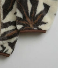 HUF Lowell Jacquard Sherpa Zip Fleece - Natural -FLATSPOT Sales huf lowell jacquard sherpa zip fleece natural 6