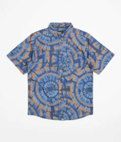Kavu River Wrangler Short Sleeve Shirt - Circle Tie Dye