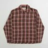 Mollusk Builder Shirt - Brown Plaid -FLATSPOT Sales mollusk builder shirt brown plaid 1