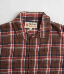 Mollusk Builder Shirt - Brown Plaid -FLATSPOT Sales mollusk builder shirt brown plaid 4