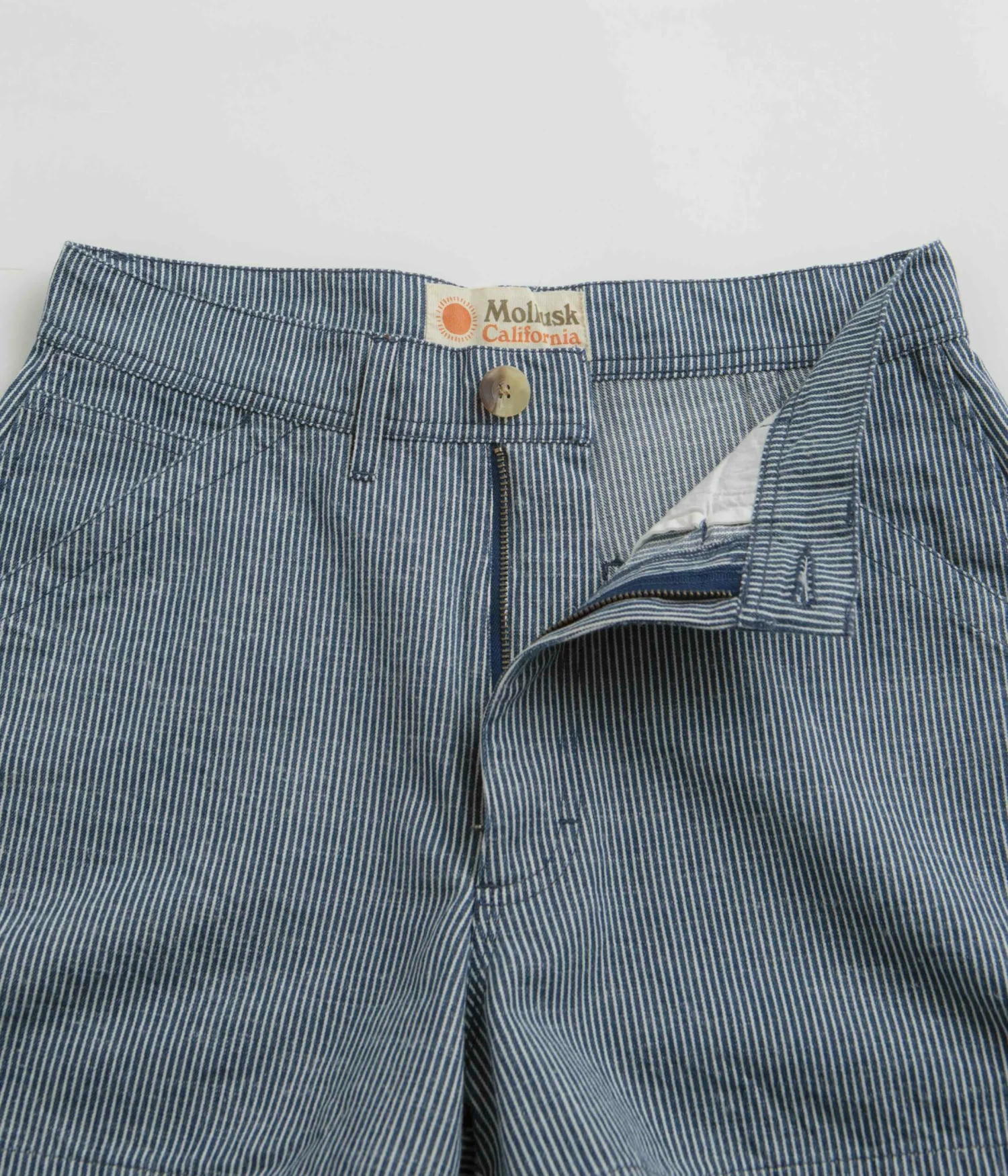 Mollusk Womens Painter Shorts - Railroad Stripe 8 Mollusk Womens Painter Shorts - Railroad Stripe - Image 6