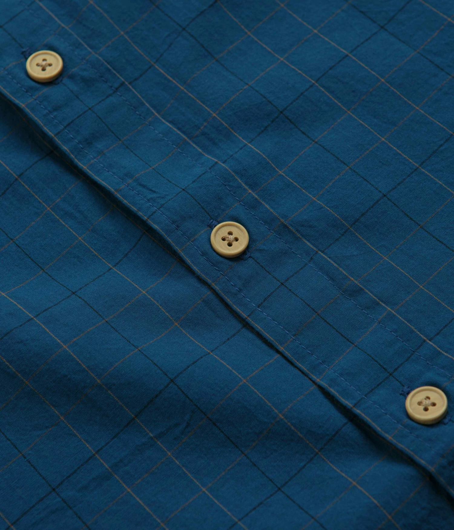 Mollusk Thurston Shirt - Aegean Windowpane 5 Mollusk Thurston Shirt - Aegean Windowpane - Image 3
