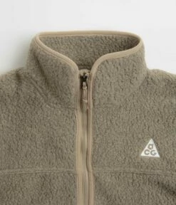 Nike ACG Womens Arctic Wolf Full-Zip Fleece - Khaki / Khaki / Summit White -FLATSPOT Sales nike acg womens arctic wolf full zip fleece khaki khaki summit white 4