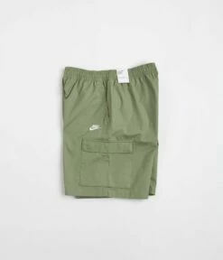 Nike Sportswear Nike Club Cargo Shorts - Oil Green / White -FLATSPOT Sales nike club cargo shorts oil green white 2