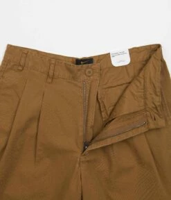 Nike Sportswear Nike Pleated Chino Shorts - Ale Brown / White -FLATSPOT Sales nike pleated chino shorts ale brown white 5