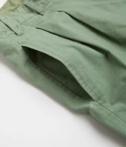 Nike Sportswear Nike Pleated Chino Shorts - Oil Green / White -FLATSPOT Sales nike pleated chino shorts oil green white 8