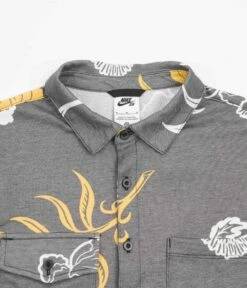 Nike SB Printed Knit Shirt - Black -FLATSPOT Sales nike sb printed knit shirt black 3
