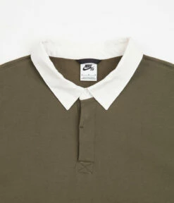 Nike SB Rugby Pullover Jacket - Cargo Khaki / Anthracite / White / Black -FLATSPOT Sales nike sb rugby pullover jacket cargo khaki anthracite white black 5