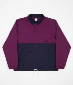 Nike SB Rugby Pullover Jacket - Sangria / Obsidian / Obsidian / Black -FLATSPOT Sales nike sb rugby pullover jacket sangria obsidian obsidian black 1