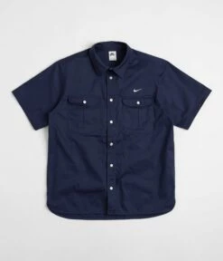 Nike SB Tanglin Short Sleeve Shirt - Midnight Navy / Coconut Milk
