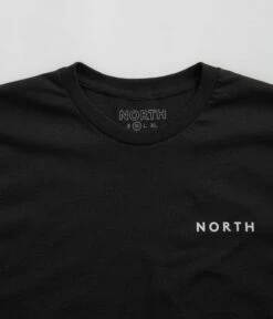 North Film Star Logo T-Shirt - Black / White -FLATSPOT Sales north film star logo t shirt black white 4