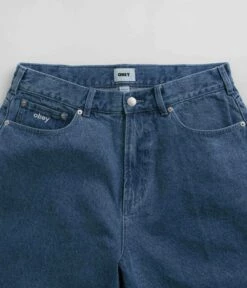 Obey Bigwig Baggy Denim Shorts - Light Indigo -FLATSPOT Sales obey bigwig baggy denim shorts light indigo 4