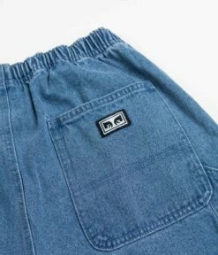 Obey Easy Denim Carpenter Shorts - Light Indigo -FLATSPOT Sales obey easy denim carpenter shorts light indigo 5
