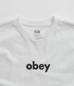 Obey Lower Case 2 T-Shirt - White -FLATSPOT Sales obey lower case 2 t shirt white 3