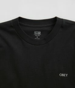 Obey Ripped Icon T-Shirt - Black -FLATSPOT Sales obey ripped icon t shirt black 4
