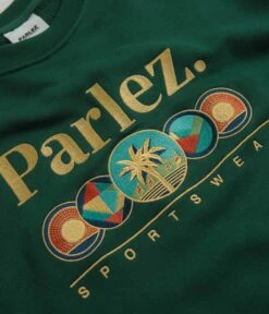 FLATSPOT Sales -FLATSPOT Sales parlez reefer crewneck sweatshirt deep green 2