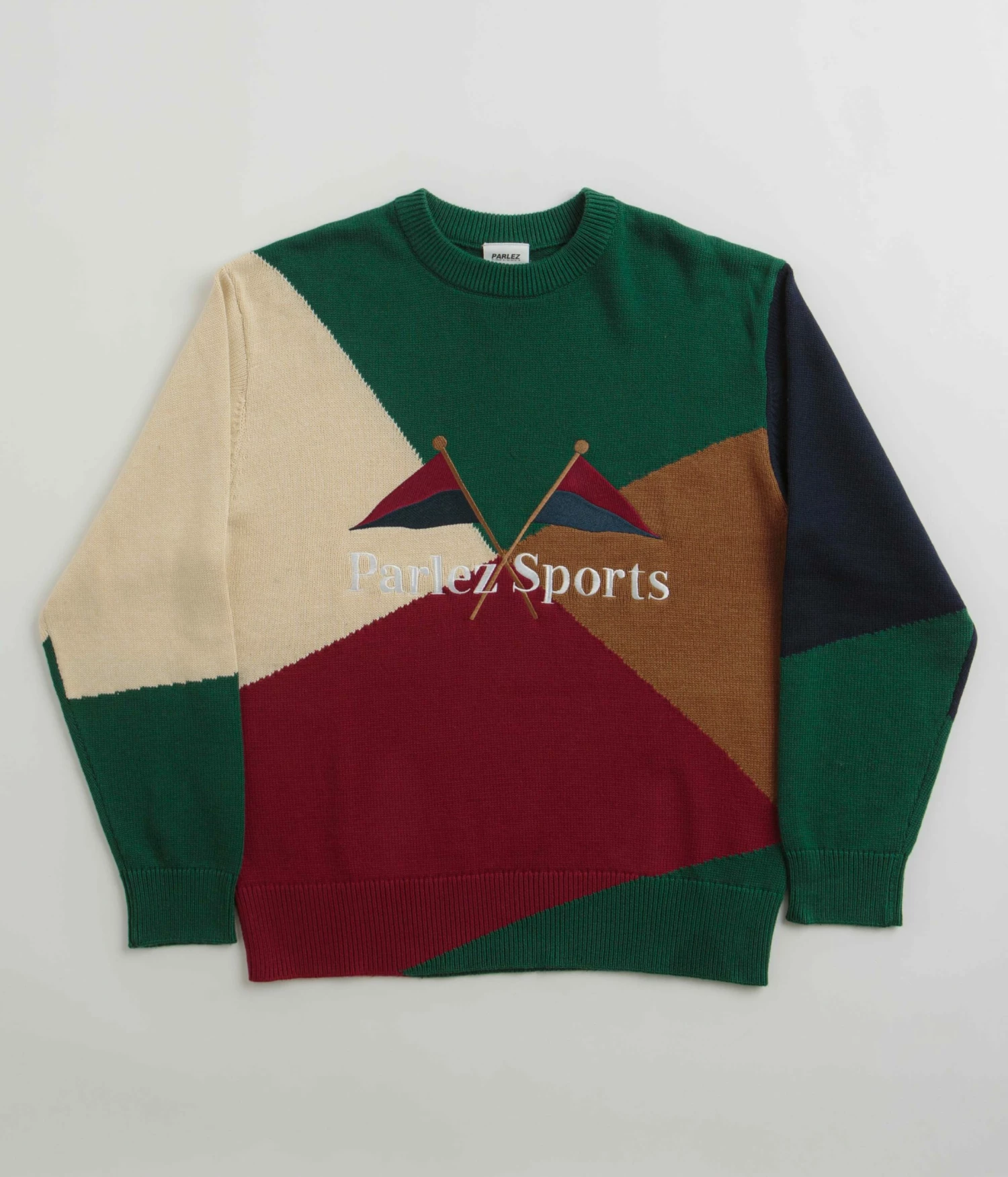 Parlez Yard Knit Crewneck Sweatshirt - Navy / Multi 3 Parlez Yard Knit Crewneck Sweatshirt - Navy / Multi