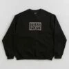 Pass Port Invasive Embroidered Crewneck Sweatshirt - Black -FLATSPOT Sales pass port invasive embroidered crewneck sweatshirt black 1