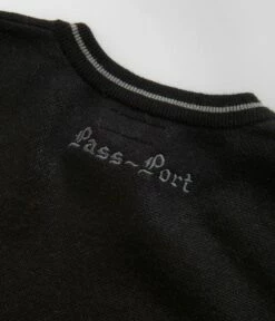 Pass Port Kings X Fountain Mohair Knitted Sweatshirt - Black -FLATSPOT Sales pass port kings x fountain mohair knitted sweatshirt black 5