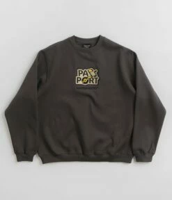 Pass Port Master-Sound Embroidered Crewneck Sweatshirt - Tar