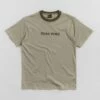 Pass Port Official Contrast Organic T-Shirt - Khaki -FLATSPOT Sales pass port official contrast organic t shirt khaki 1