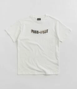 Pass Port Sunken Logo Embroidery T-Shirt - White