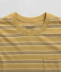 Patagonia Cotton In Conversion Pocket T-Shirt - Found Stripe: Pufferfish Gold -FLATSPOT Sales patagonia cotton in conversion pocket t shirt found stripe pufferfish gold 3