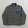 Patagonia Lightweight Synchilla Snap-T Fleece - Nickel / Passage Blue