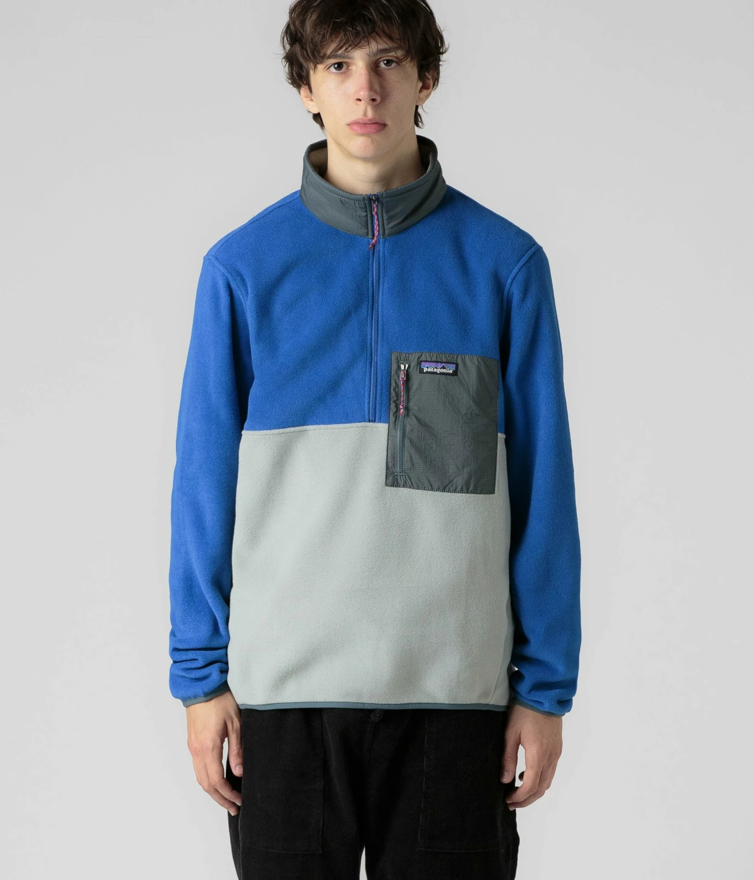 Patagonia Microdini 1/2 Zip Pullover Fleece - Sleet Green 7 Patagonia Microdini 1/2 Zip Pullover Fleece - Sleet Green - Image 5