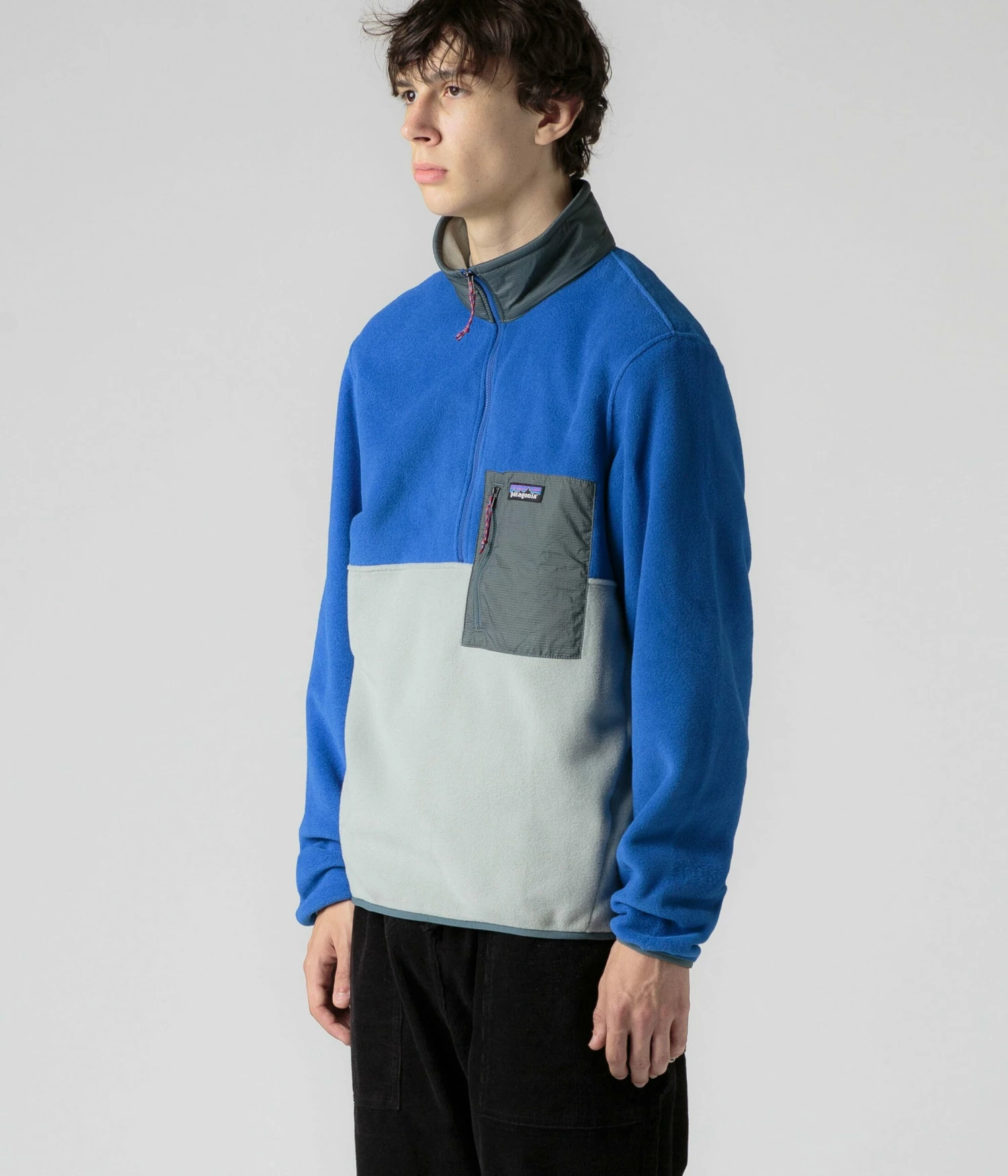 Patagonia Microdini 1/2 Zip Pullover Fleece - Sleet Green 8 Patagonia Microdini 1/2 Zip Pullover Fleece - Sleet Green - Image 6