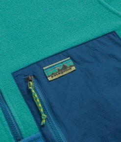 Patagonia Microdini 1/2 Zip Pullover Fleece - Vessel Blue -FLATSPOT Sales patagonia microdini 1 2 zip pullover fleece vessel blue 3