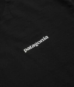Patagonia P-6 Logo Responsibili-Tee Long Sleeve T-Shirt - Black -FLATSPOT Sales patagonia p 6 logo responsibili tee long sleeve t shirt black 4