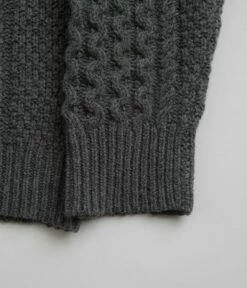 Patagonia Recycled Cable Knit Crewneck Sweatshirt - Hex Grey -FLATSPOT Sales patagonia recycled cable knit crewneck sweatshirt hex grey 4