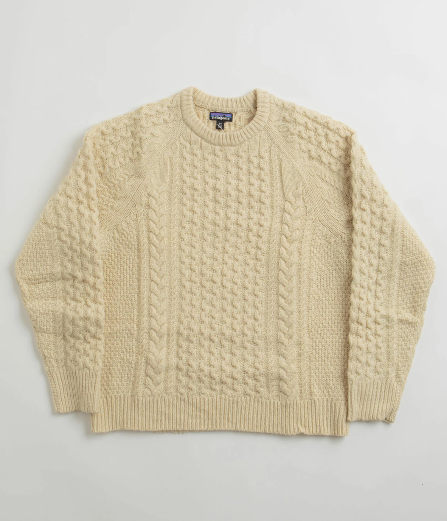 Patagonia Recycled Cable Knit Crewneck Sweatshirt - Natural 3 Patagonia Recycled Cable Knit Crewneck Sweatshirt - Natural