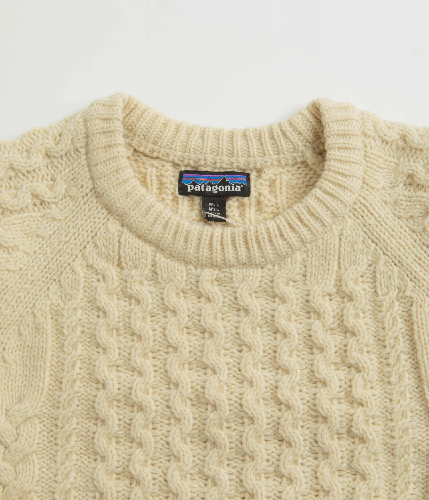 Patagonia Recycled Cable Knit Crewneck Sweatshirt - Natural 4 Patagonia Recycled Cable Knit Crewneck Sweatshirt - Natural - Image 2