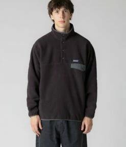Patagonia Synchilla Snap-T Pullover Fleece - Black / Forge Grey 13 Patagonia Synchilla Snap-T Pullover Fleece - Black / Forge Grey -FLATSPOT Sales patagonia synchilla snap t pullover fleece black forge grey model 1