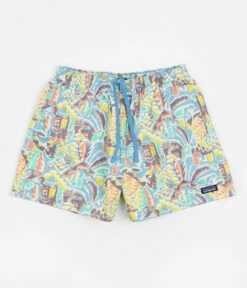 Patagonia Womens Funhoggers Shorts - Thriving Planet: Lago Blue