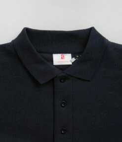 Poetic Collective Heavy Polo Sweatshirt - Dark Navy -FLATSPOT Sales poetic collective heavy polo sweatshirt dark navy 4