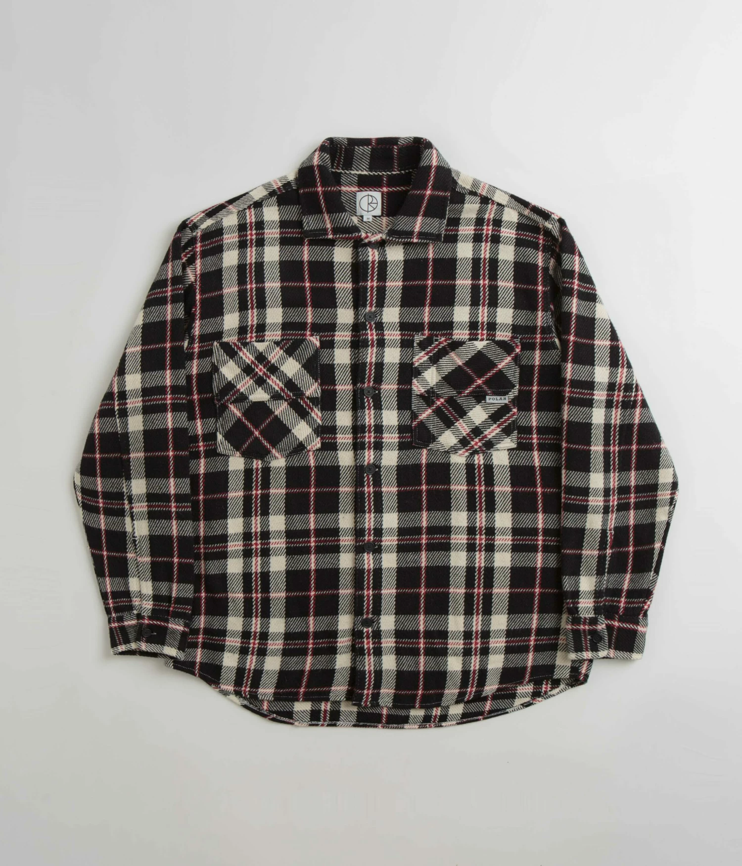Polar Big Boy Flannel Overshirt - Black / Cloud White / Red 3 Polar Big Boy Flannel Overshirt - Black / Cloud White / Red