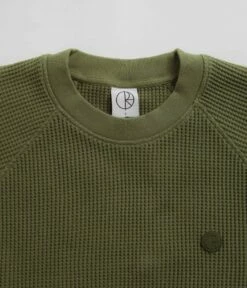 Polar Dan Long Sleeve T-Shirt - Army Green -FLATSPOT Sales polar dan long sleeve t shirt army green 4