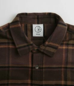 Polar Flannel Mike Shirt - Brown / Mauve -FLATSPOT Sales polar flannel mike shirt brown mauve 4