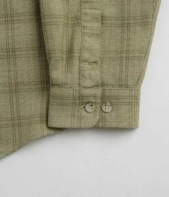 Polar Flannel Mitchell Shirt - Green / Beige -FLATSPOT Sales polar flannel mitchell shirt green beige 5