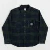 Polar Mike Flannel Shirt - Navy / Teal -FLATSPOT Sales polar mike flannel shirt navy teal 1